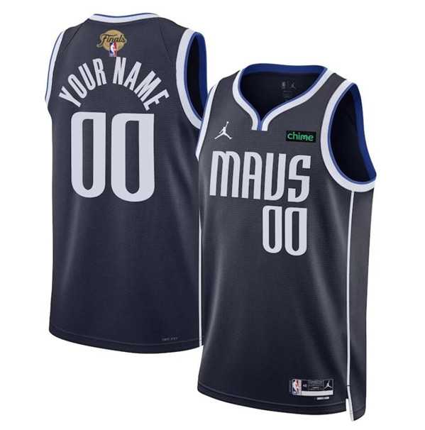 Mens Dallas Mavericks Active Player Custom Navy 2024 Finals Statement Edition Stitched Basketball Jersey